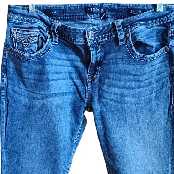 Vigoss Womens Jeans s 12 Heritage Fit Denim Capri Jeans 36" - Picture 2 of 6